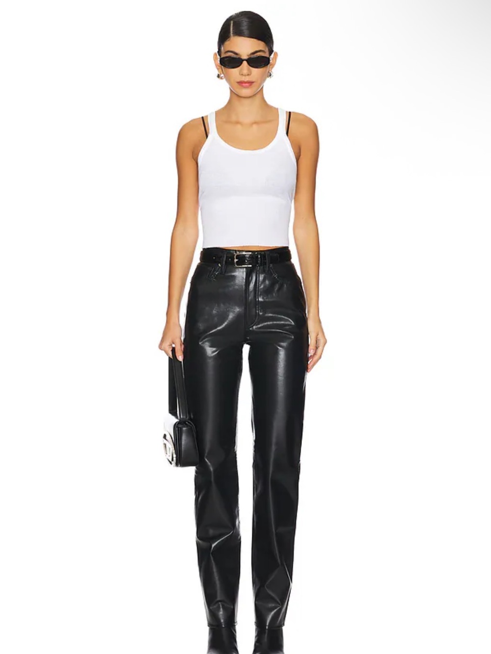NWT Agolde 90s Pinch Waist Faux Leather Pants